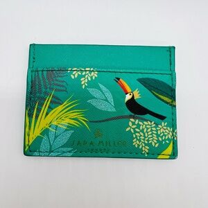 Sara Miller London Vibrant Green Tropical Card Holder
